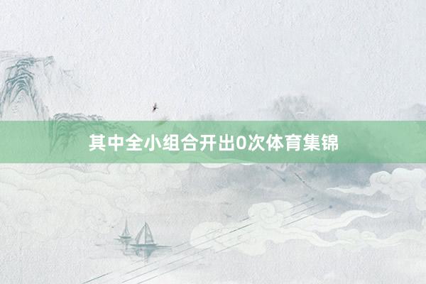 其中全小组合开出0次体育集锦