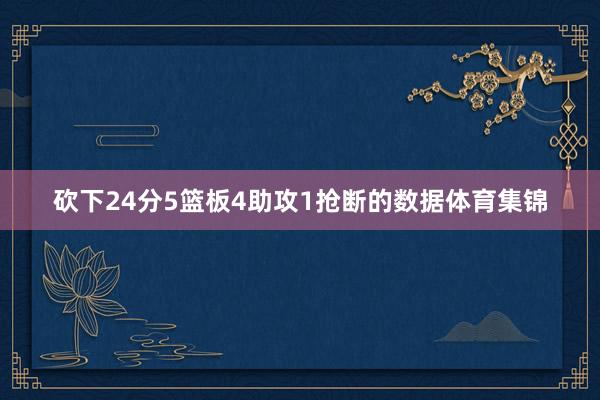 砍下24分5篮板4助攻1抢断的数据体育集锦