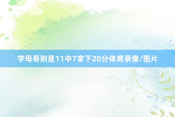 字母哥则是11中7拿下20分体育录像/图片